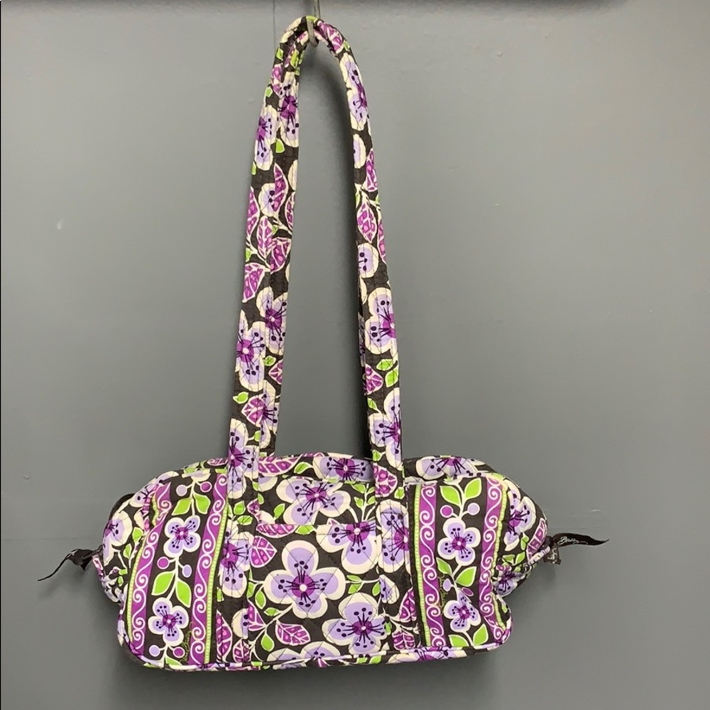 Vera Bradley Plum Petals Small Hobo Handbag